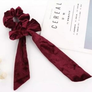 Allison Velvet Hair Bow - Wine